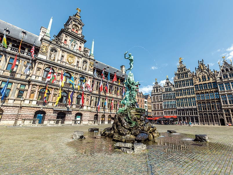 Antwerp town hall and square, Belgium